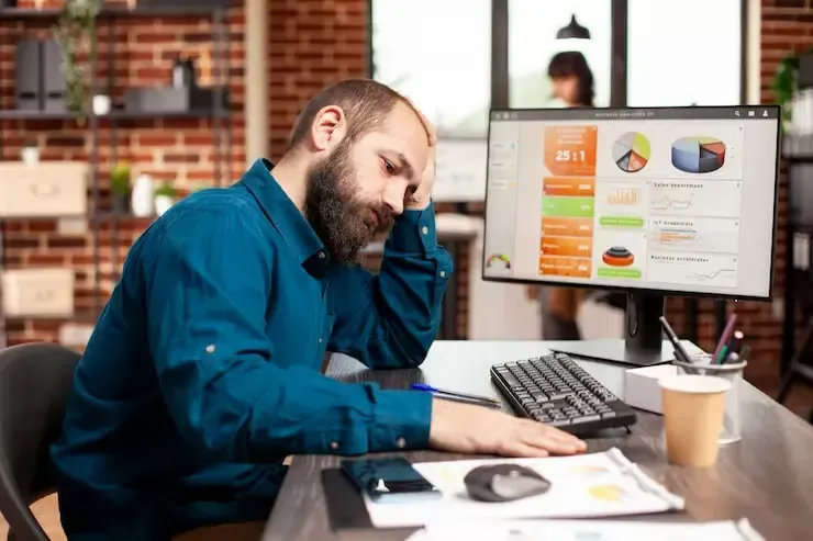 Business owner frustrated with poor website performance