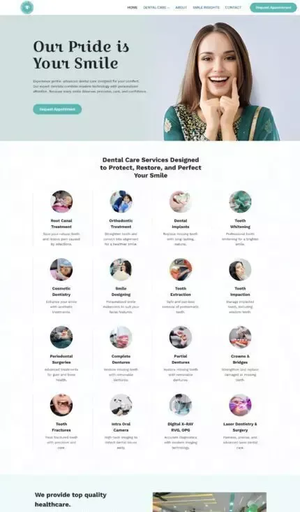 aditya dental client website