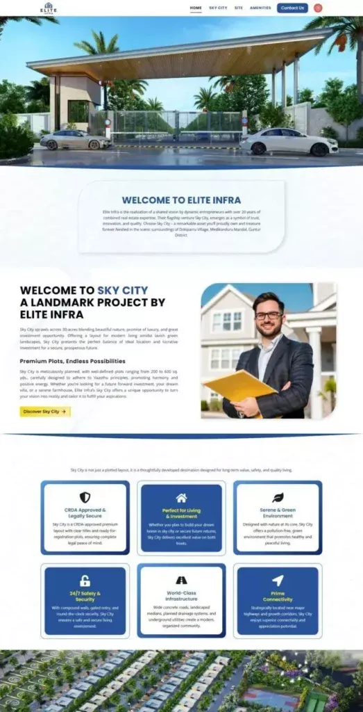 elite infra client website