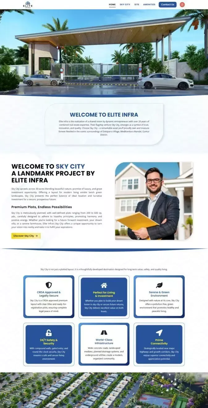 elite infra client website