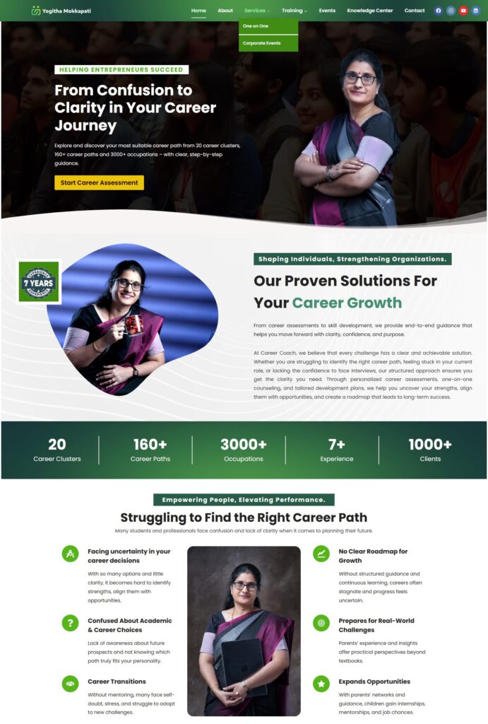 yogita mokkapati client website
